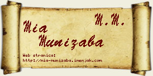 Mia Munižaba vizit kartica